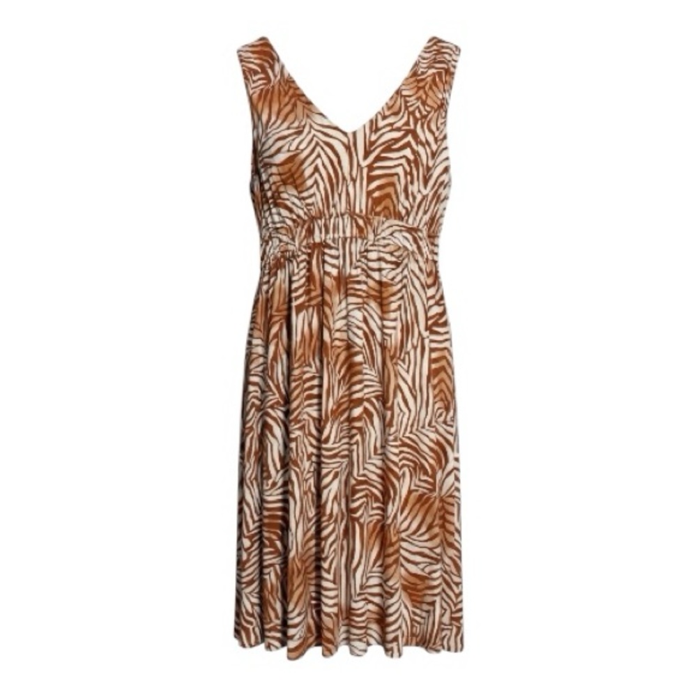 Halter sundress by Soma.  Brown and cream Animal print